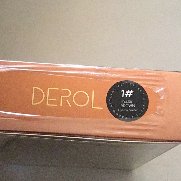 DEROL Eyebrow Stamp & Eyebrow Styling Stencil Kit ~ Exp 2026 ~ dark brown - Picture 4 of 4